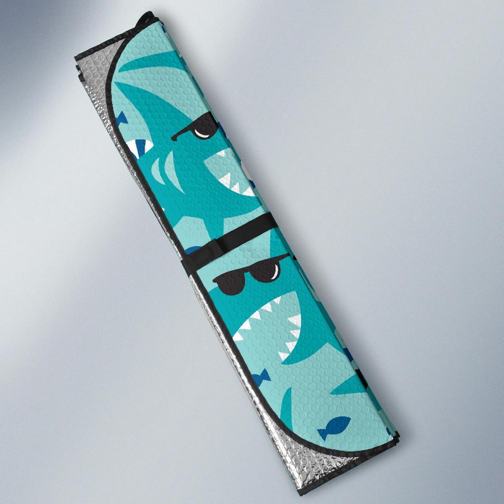 Shark Pattern Print Car Sun Shade-grizzshop