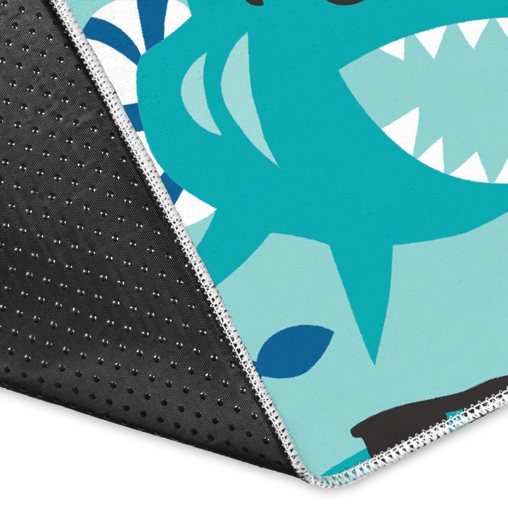 Shark Pattern Print Floor Mat-grizzshop