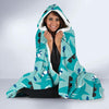 Shark Pattern Print Hooded Blanket-grizzshop