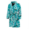 Shark Pattern Print Men Long Robe-grizzshop