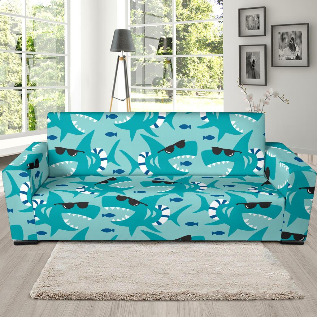 Shark Pattern Print Sofa Covers-grizzshop