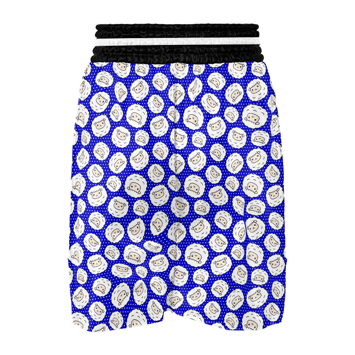 Sheep Cartoon Print Pattern Boxing Shorts-grizzshop