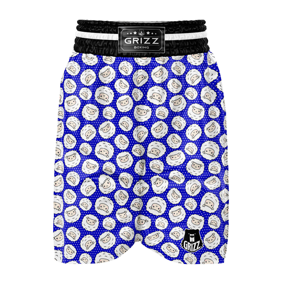 Sheep Cartoon Print Pattern Boxing Shorts-grizzshop