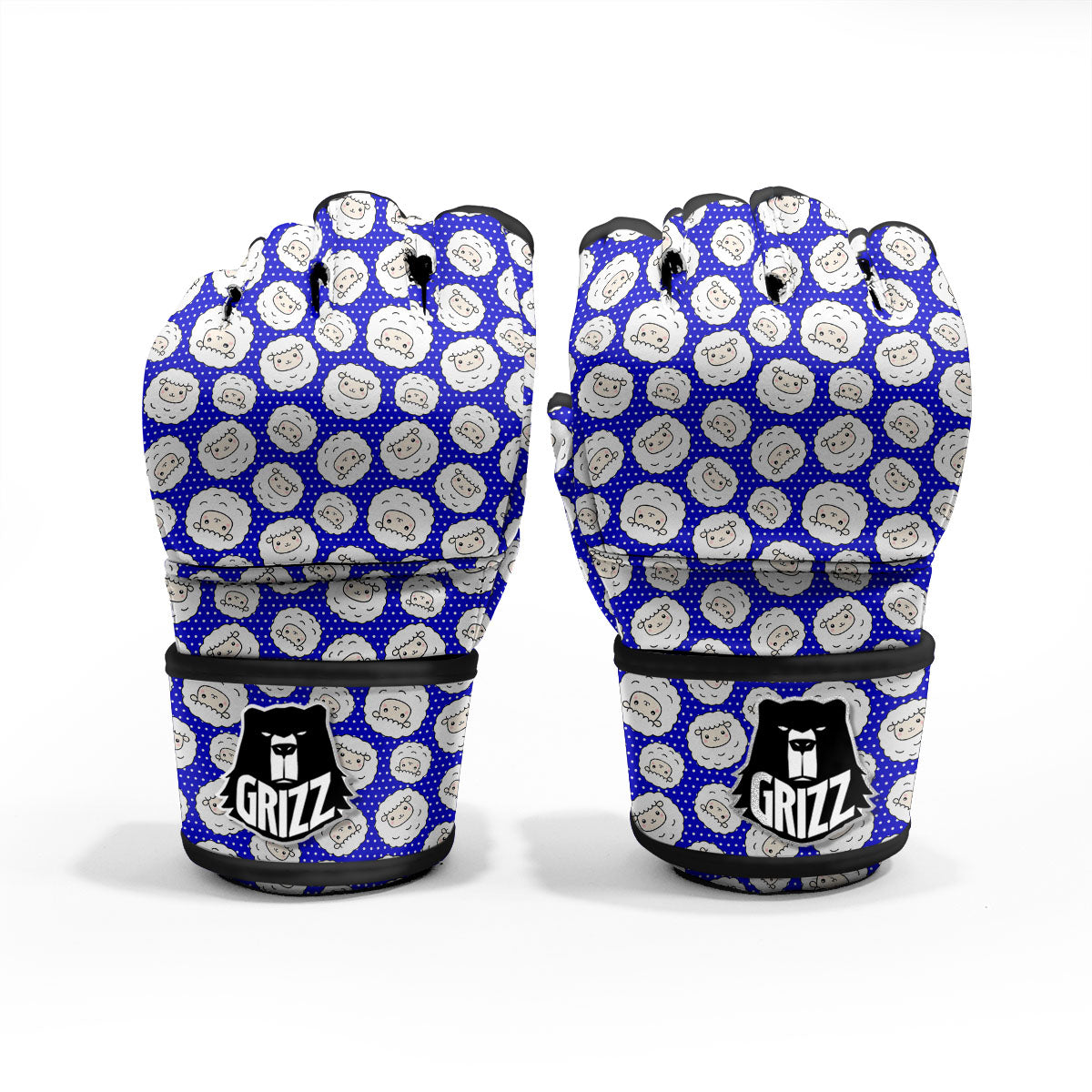 Sheep Cartoon Print Pattern MMA Gloves-grizzshop