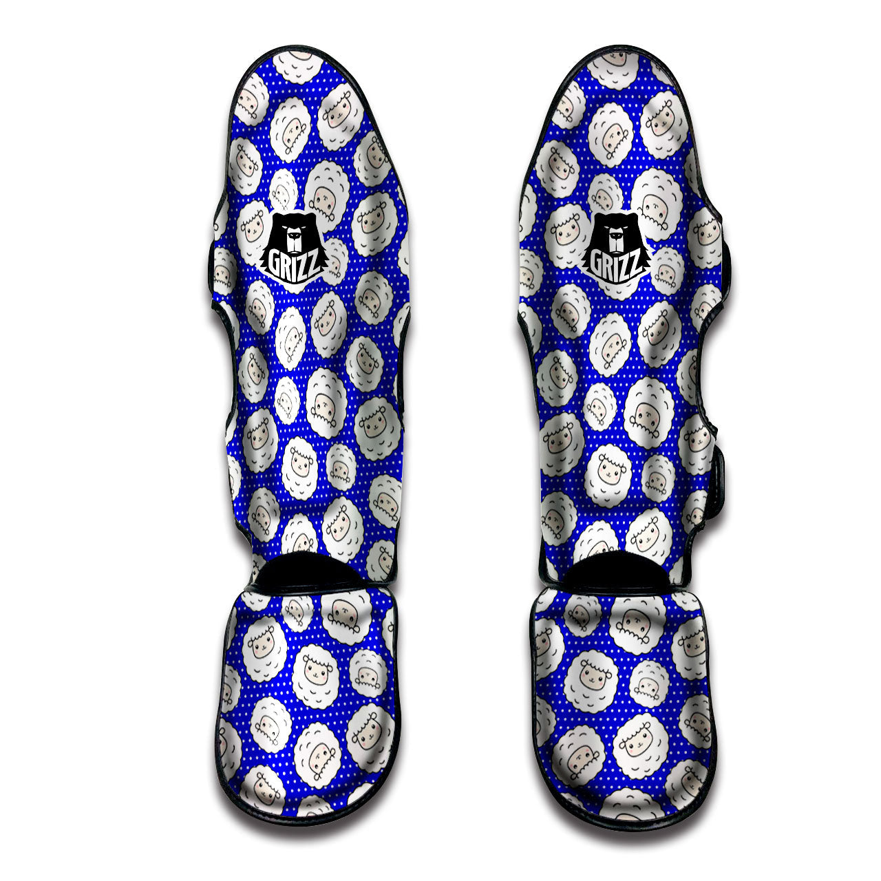 Sheep Cartoon Print Pattern Muay Thai Shin Guards-grizzshop