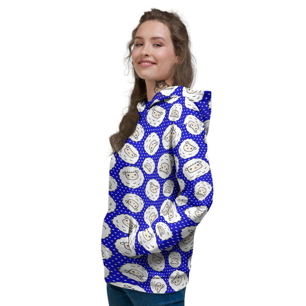 Sheep Cartoon Print Pattern Women's Hoodie-grizzshop