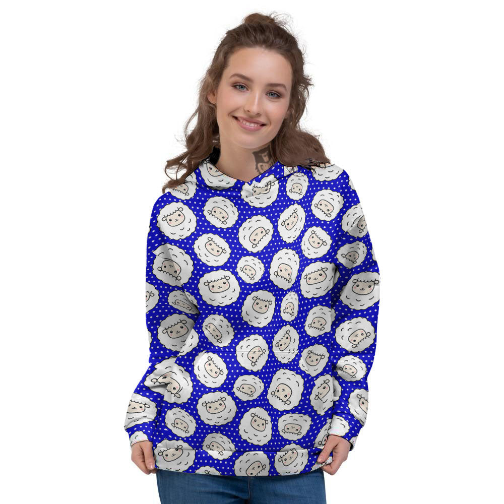 Sheep Cartoon Print Pattern Women's Hoodie-grizzshop