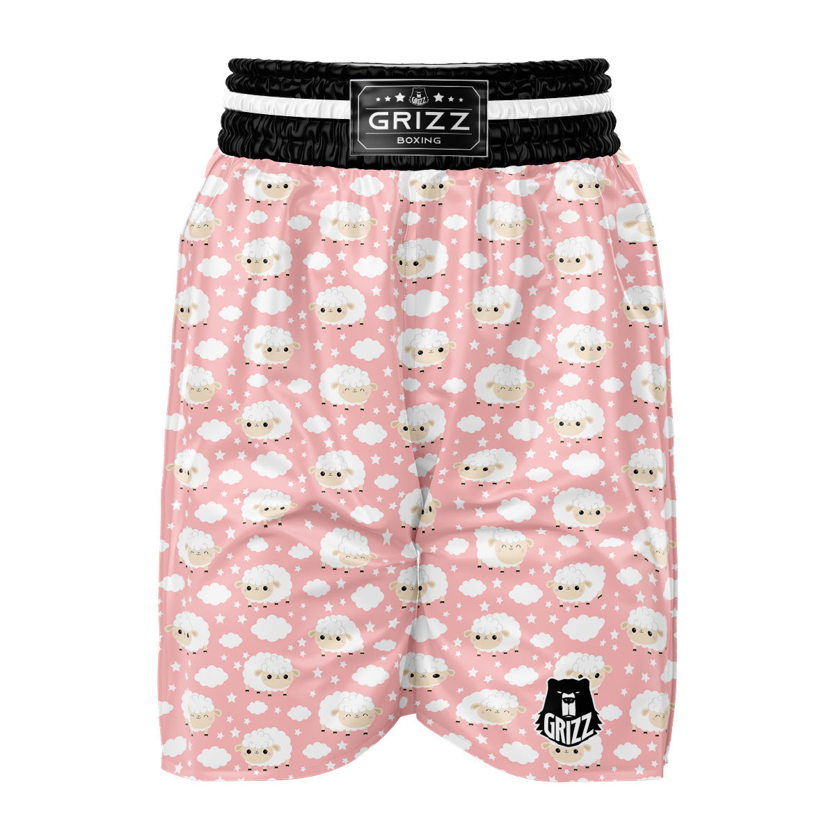 Sheep Cute Print Pattern Boxing Shorts-grizzshop