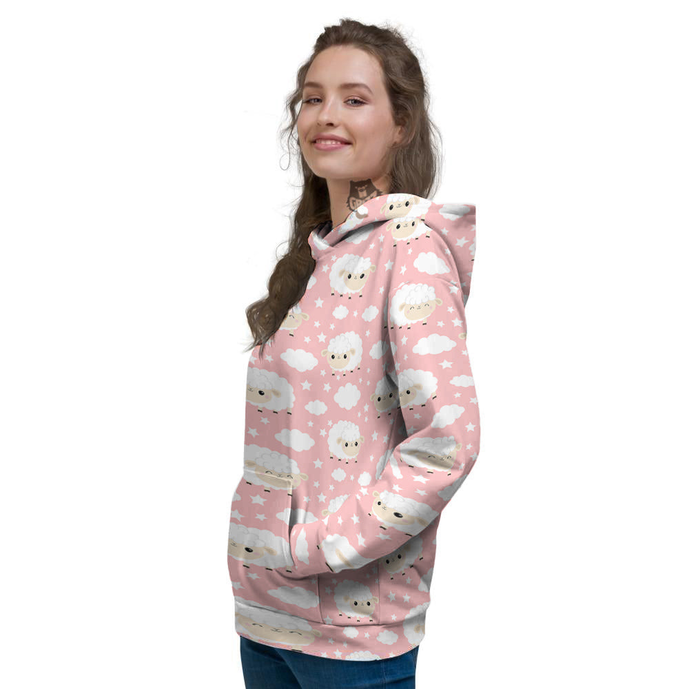 Sheep Cute Print Pattern Women's Hoodie-grizzshop
