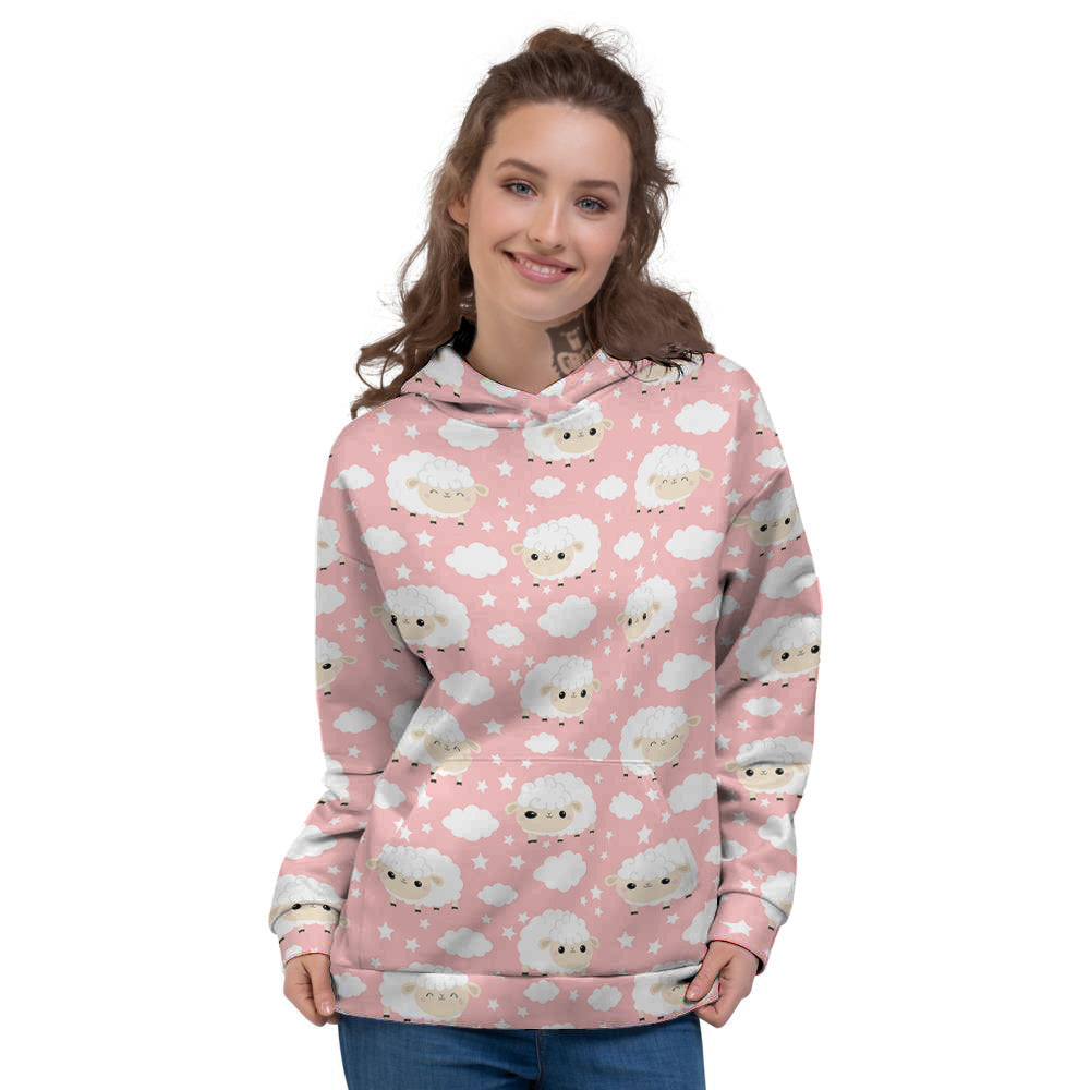 Sheep Cute Print Pattern Women's Hoodie-grizzshop