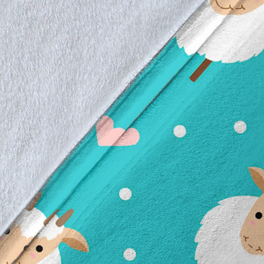 Sheep Goat Pattern Print Blanket-grizzshop