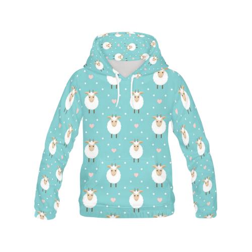 Sheep Goat Pattern Print Men Pullover Hoodie-grizzshop