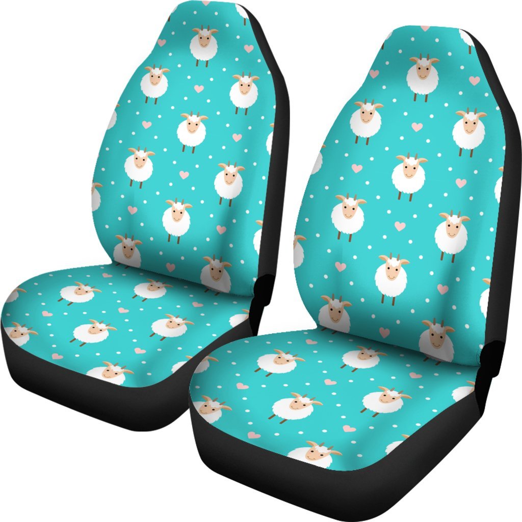 Sheep Goat Pattern Print Universal Fit Car Seat Cover-grizzshop