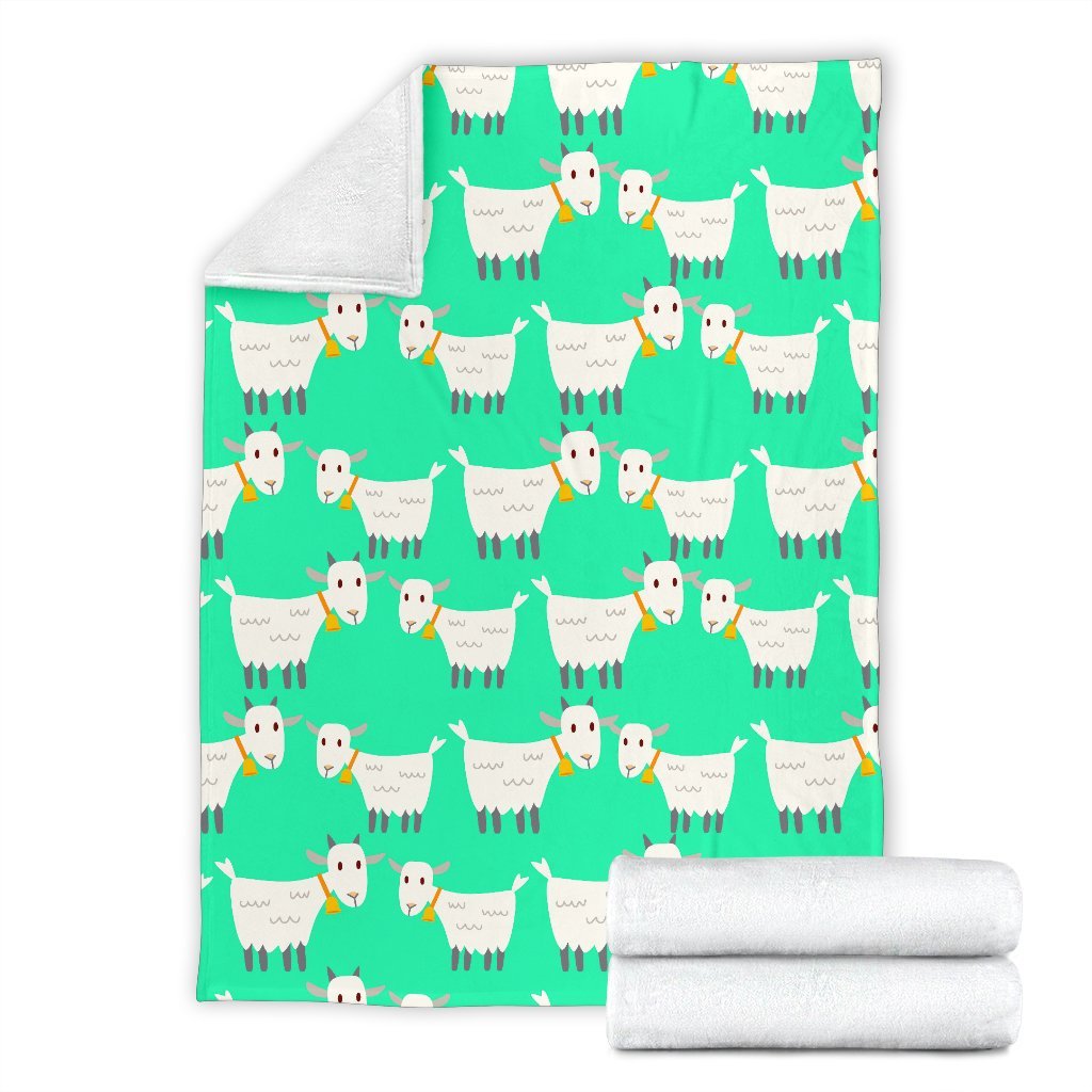 Sheep Goat Print Pattern Blanket-grizzshop