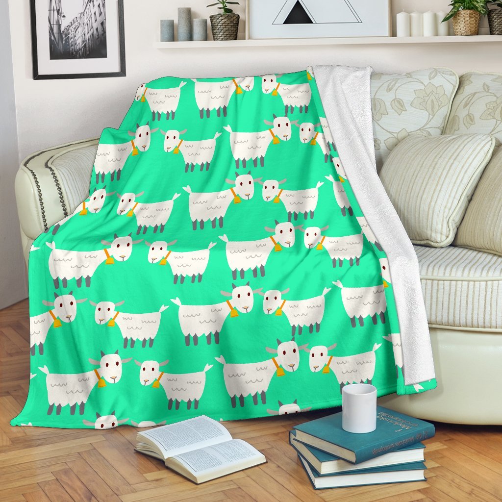 Sheep Goat Print Pattern Blanket-grizzshop