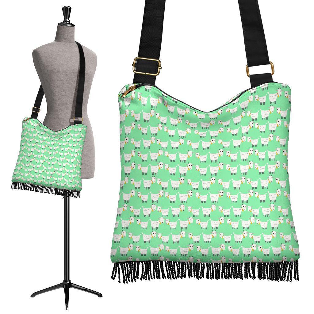 Sheep Goat Print Pattern Crossbody Bags-grizzshop