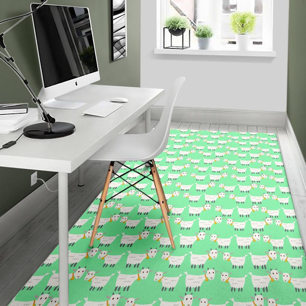 Sheep Goat Print Pattern Floor Mat-grizzshop