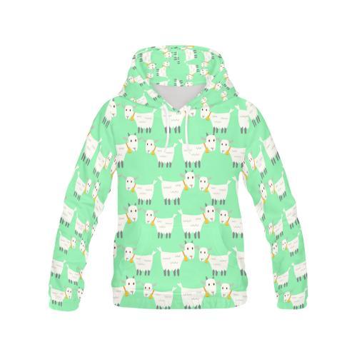 Sheep Goat Print Pattern Men Pullover Hoodie-grizzshop