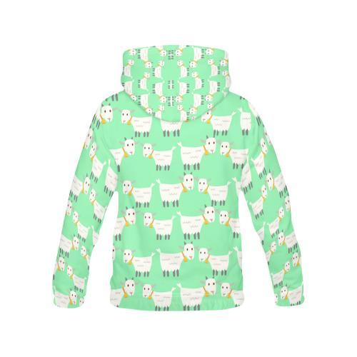 Sheep Goat Print Pattern Men Pullover Hoodie-grizzshop