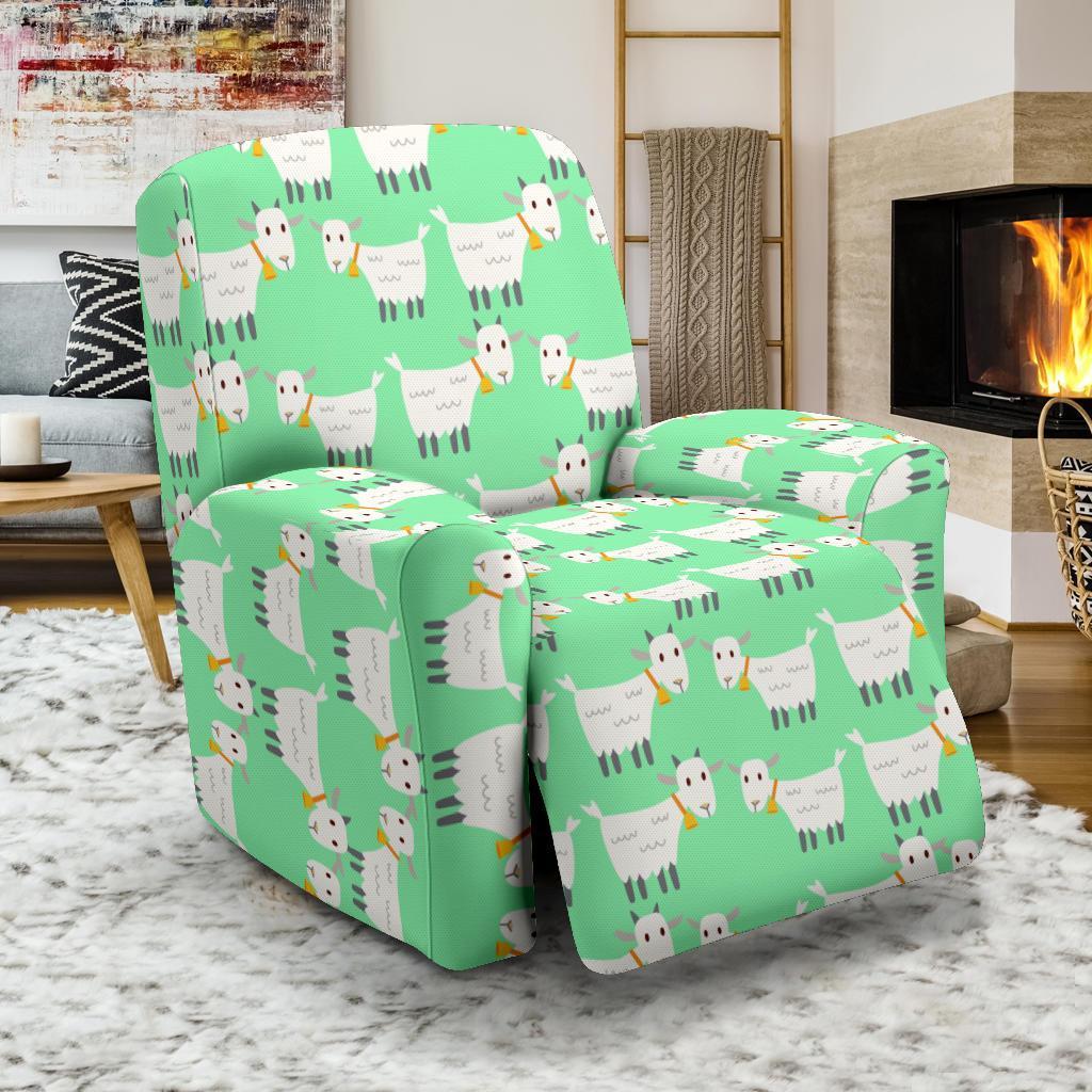 Sheep Goat Print Pattern Recliner Cover-grizzshop