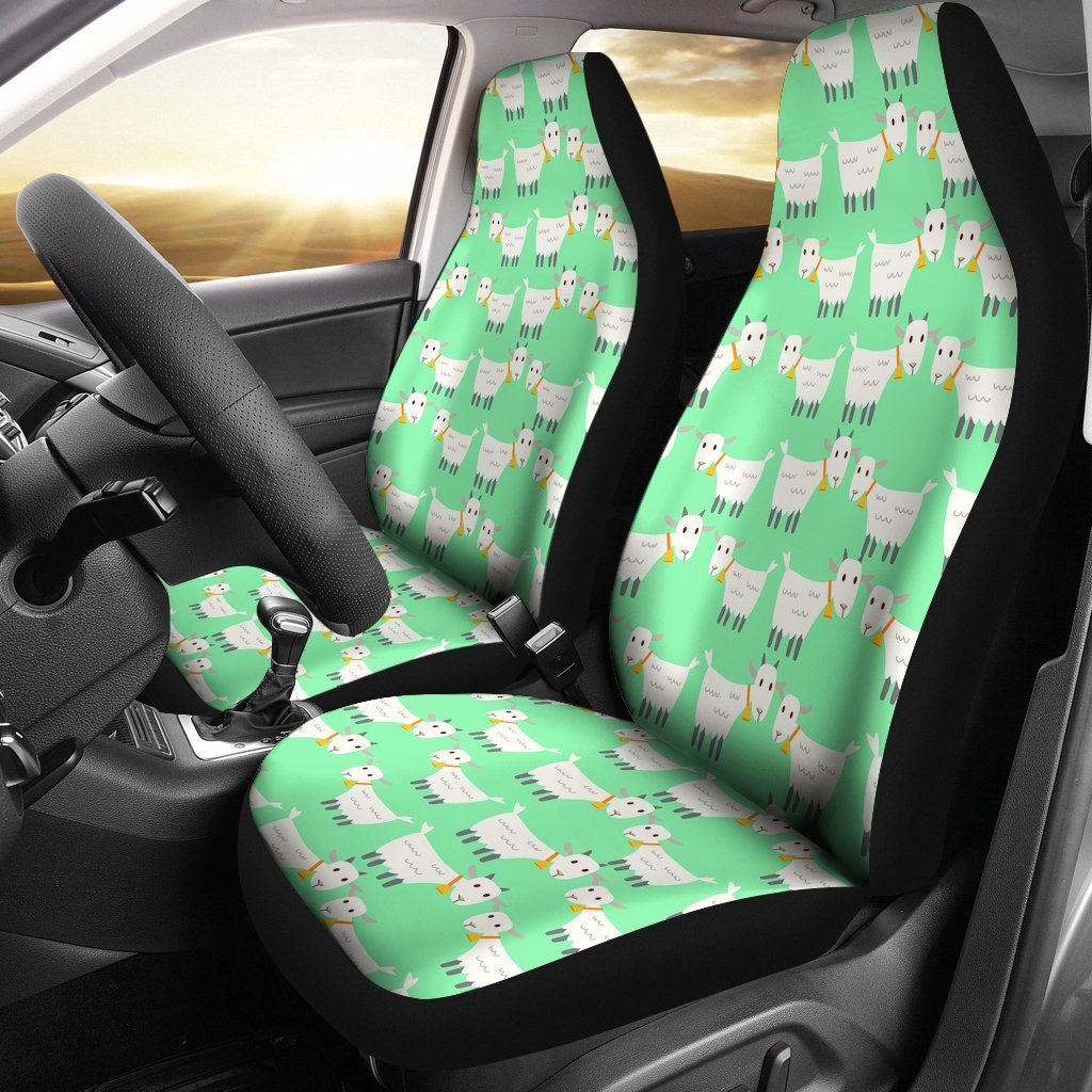 Sheep Goat Print Pattern Universal Fit Car Seat Cover-grizzshop