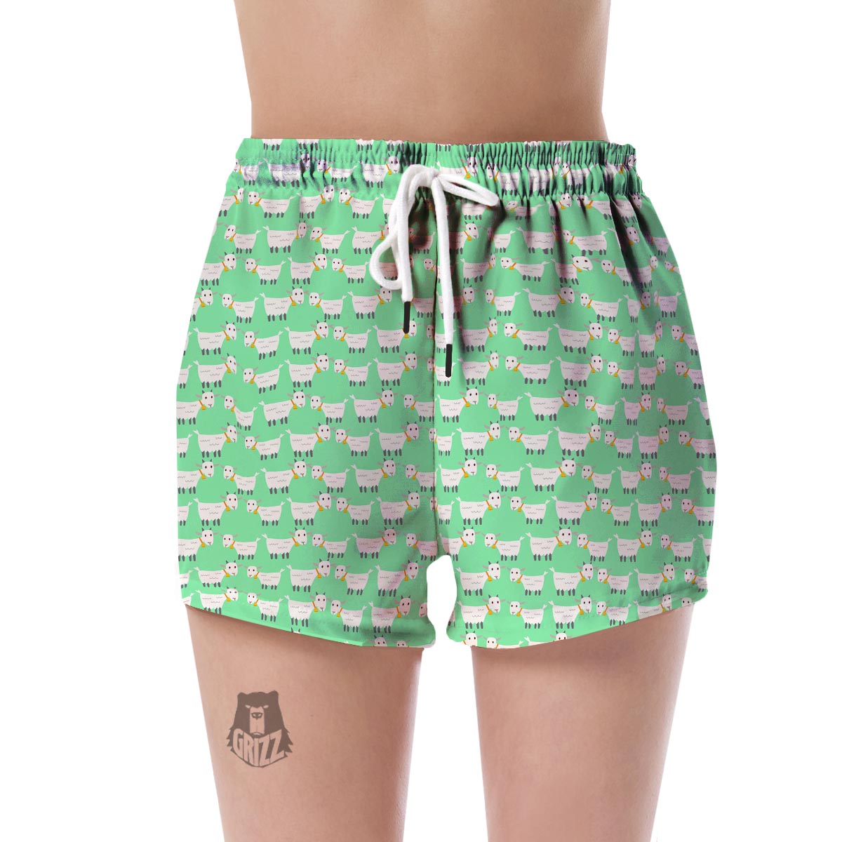 Sheep Goat Print Pattern Women's Shorts-grizzshop