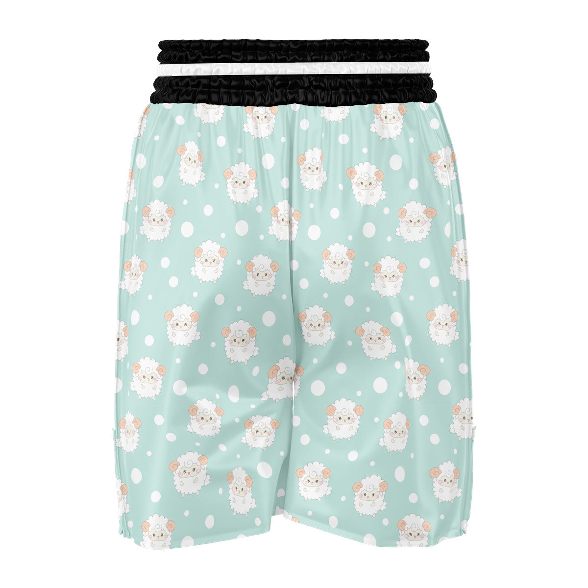 Sheep Kawaii Print Pattern Boxing Shorts-grizzshop