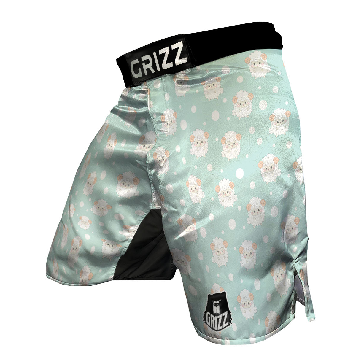 Sheep Kawaii Print Pattern MMA Shorts-grizzshop