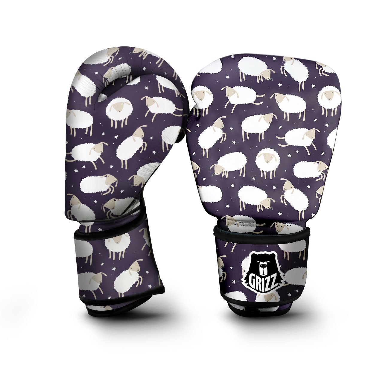 Sheep Print Pattern Boxing Gloves-grizzshop