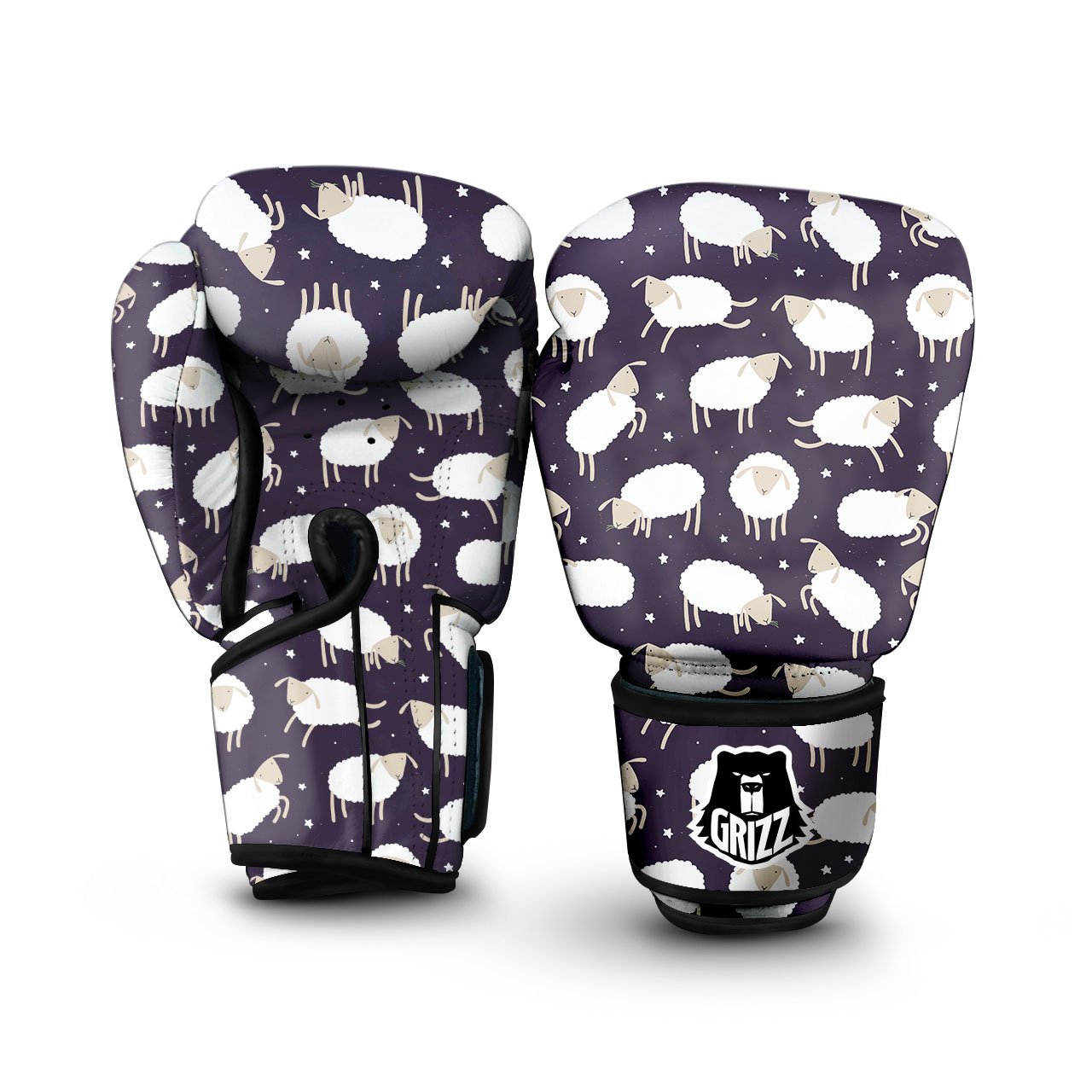 Sheep Print Pattern Boxing Gloves-grizzshop