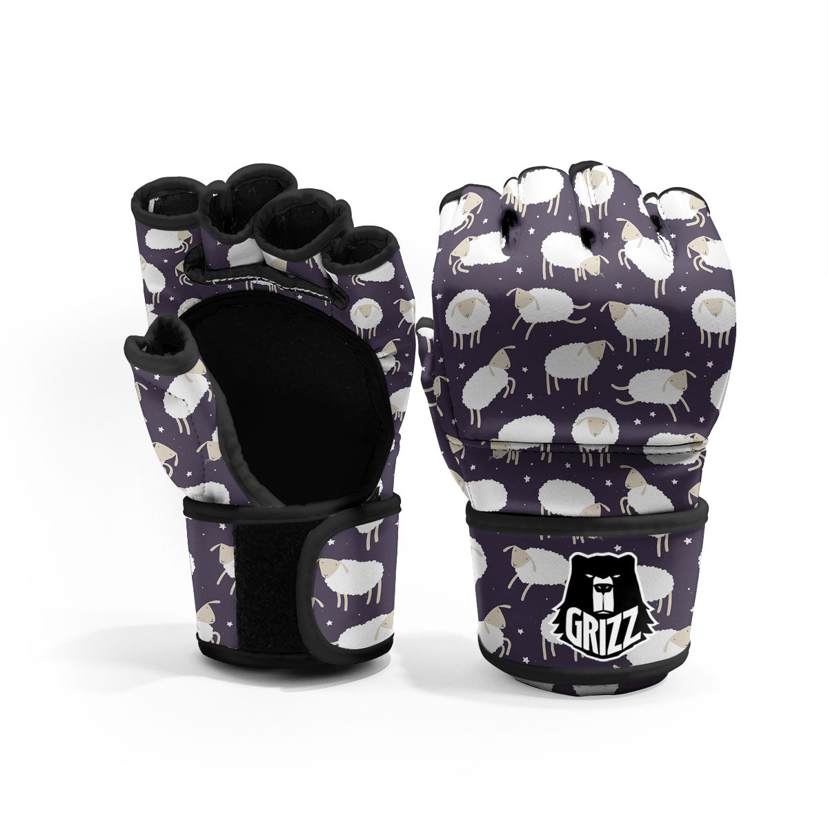 Sheep Print Pattern MMA Gloves-grizzshop