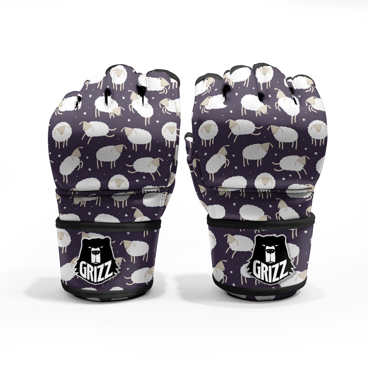 Sheep Print Pattern MMA Gloves-grizzshop