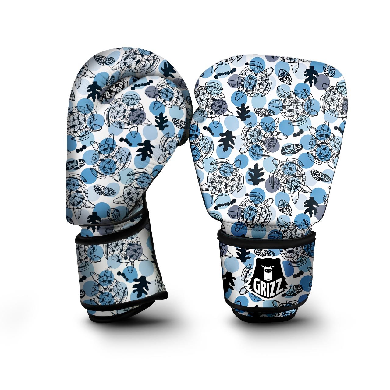 Shell Sea Turtle Print Pattern Boxing Gloves-grizzshop