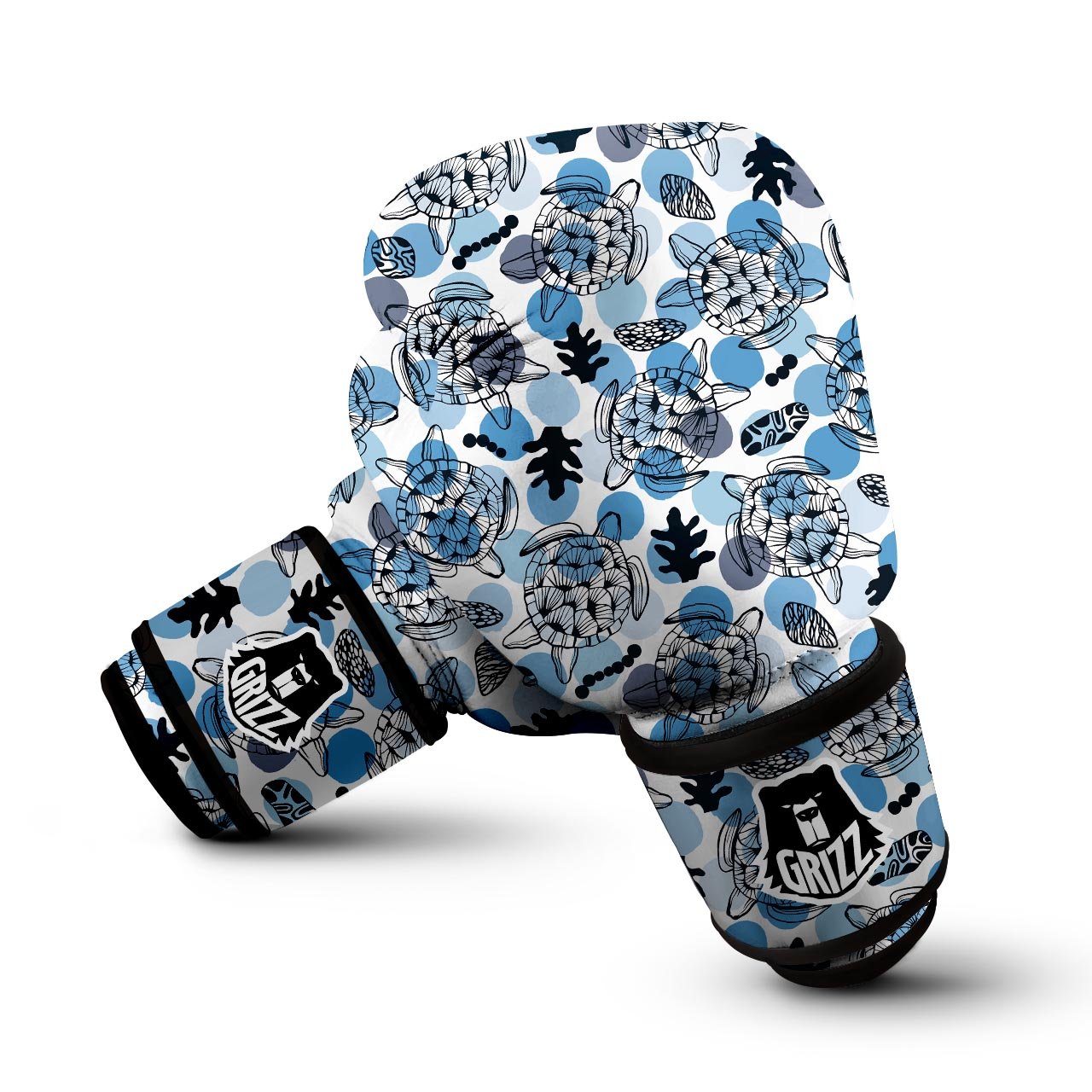 Shell Sea Turtle Print Pattern Boxing Gloves-grizzshop