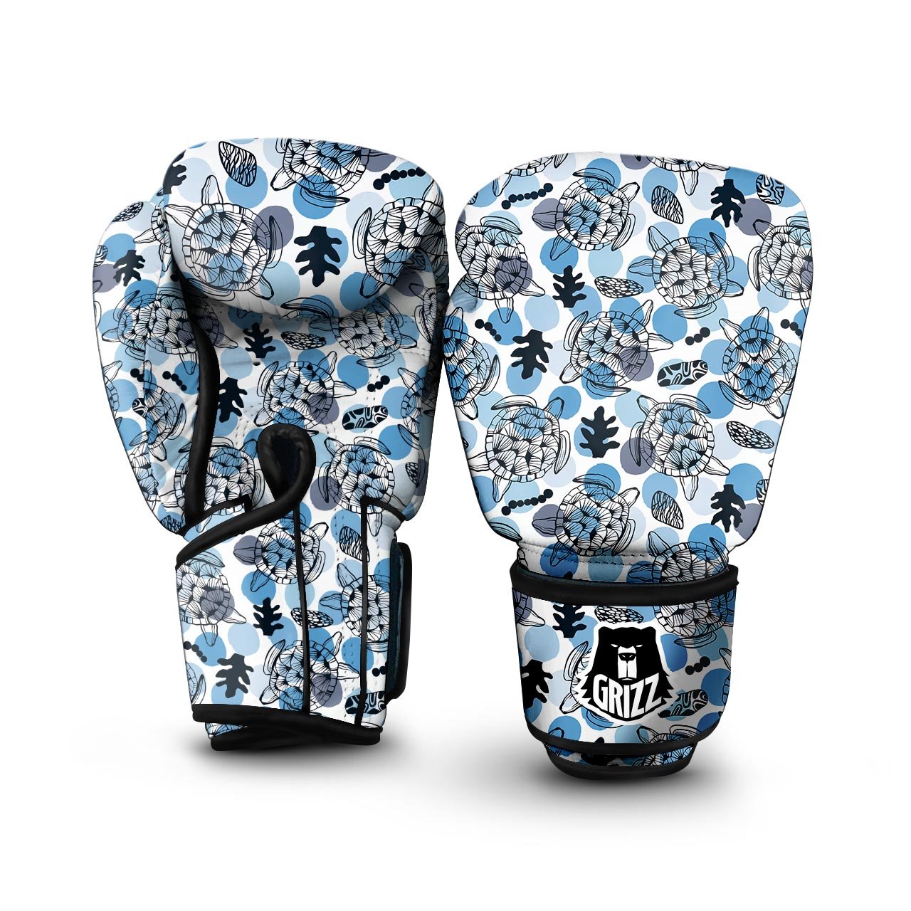 Shell Sea Turtle Print Pattern Boxing Gloves-grizzshop