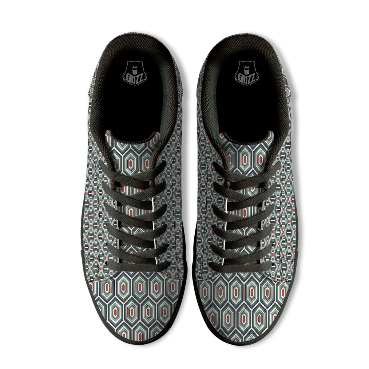 Shell Turtle Print Pattern Black Low Top Sneakers-grizzshop