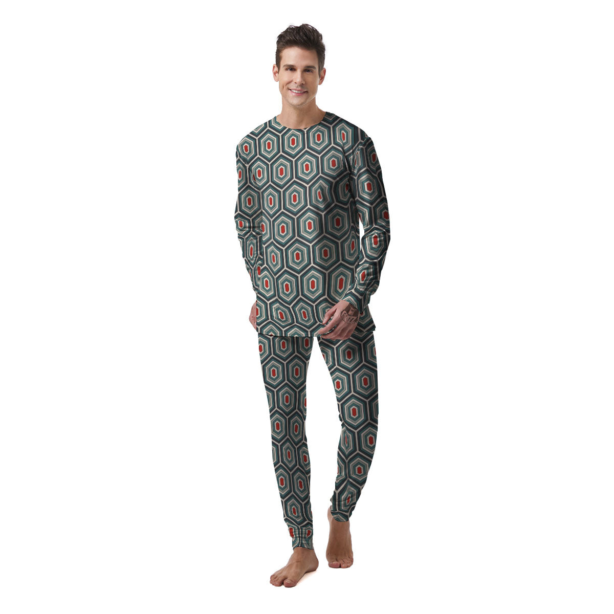 Shell Turtle Print Pattern Men's Pajamas-grizzshop