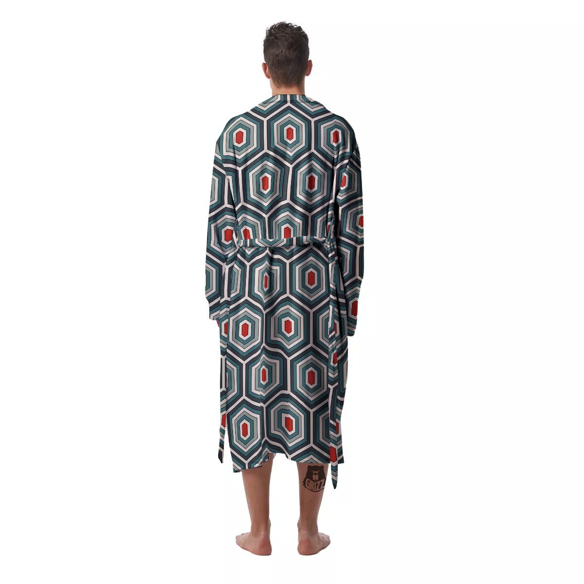 Shell Turtle Print Pattern Men's Robe-grizzshop