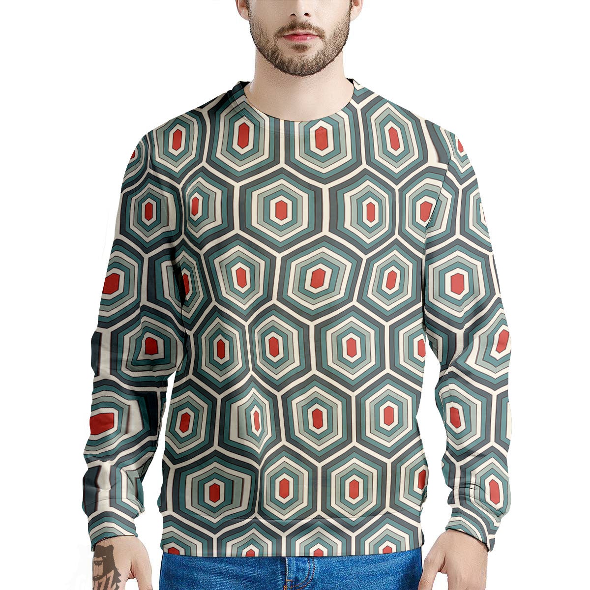 Shell Turtle Print Pattern Men's Sweatshirt-grizzshop