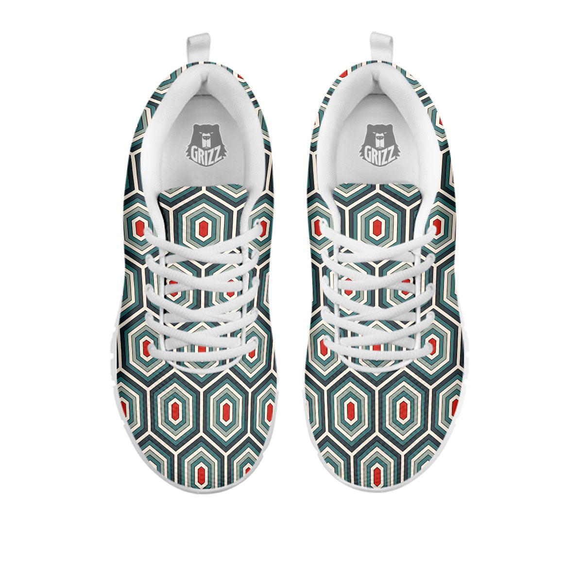 Shell Turtle Print Pattern White Sneaker-grizzshop