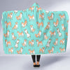 Shiba Inu Dog Pattern Print Hooded Blanket-grizzshop