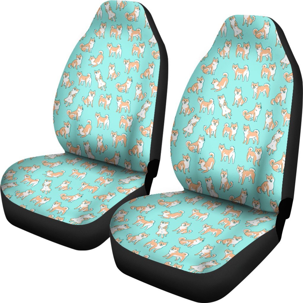 Shiba Inu Dog Pattern Print Universal Fit Car Seat Cover-grizzshop