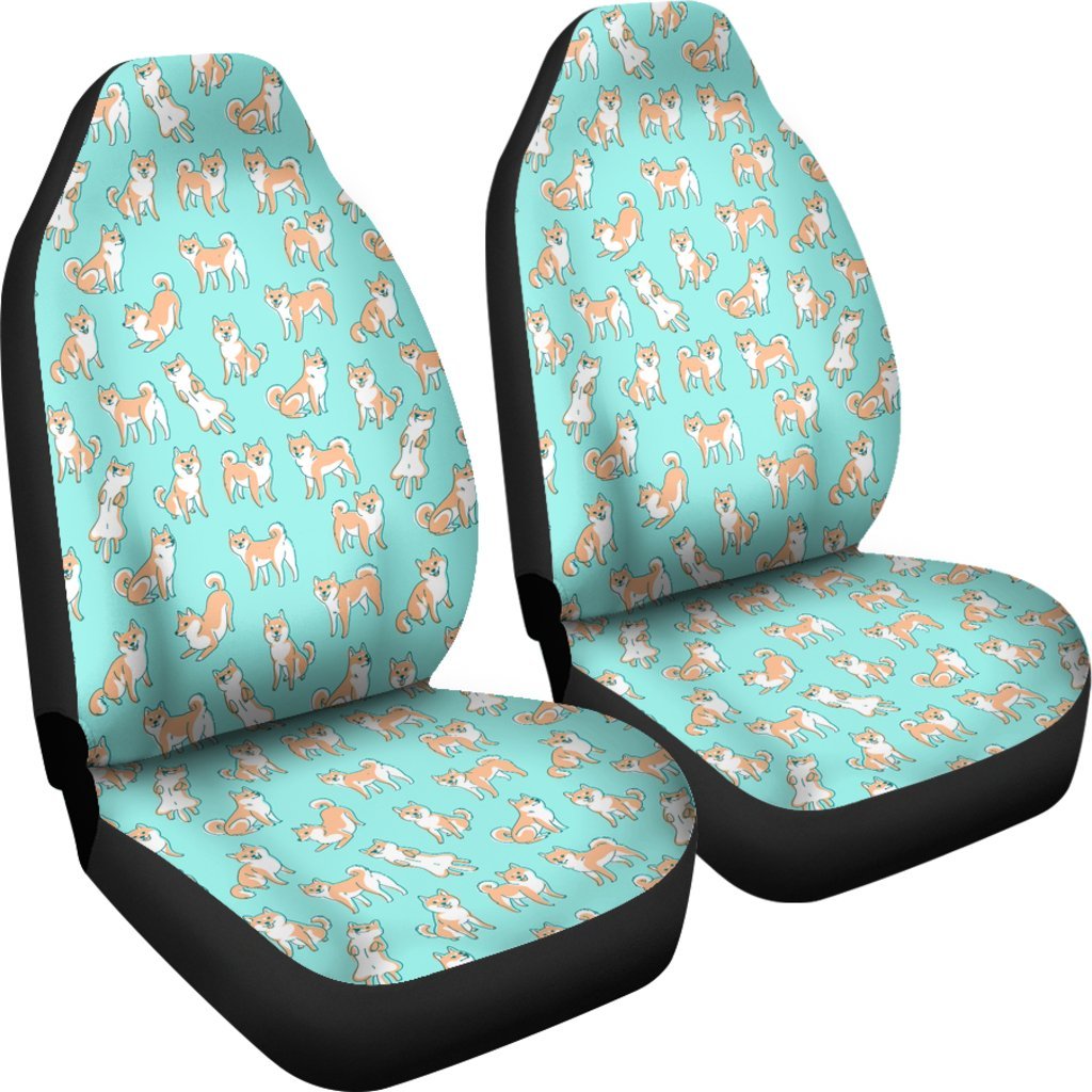 Shiba Inu Dog Pattern Print Universal Fit Car Seat Cover-grizzshop