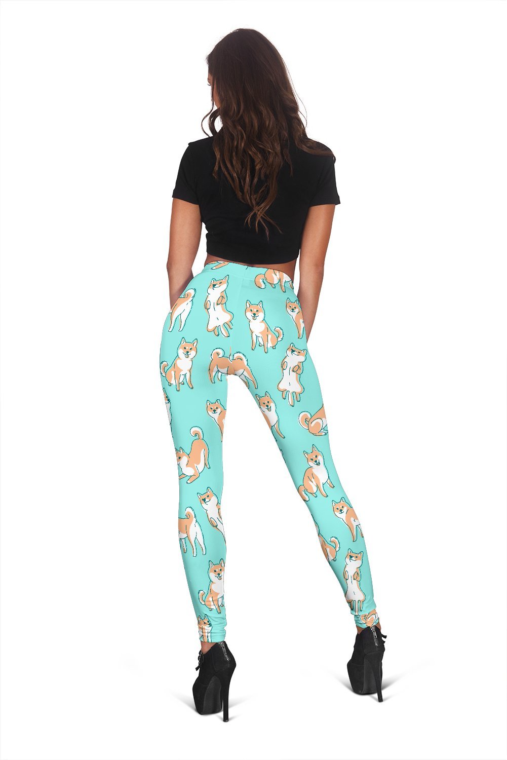 Shiba Inu Dog Print Pattern Women Leggings-grizzshop