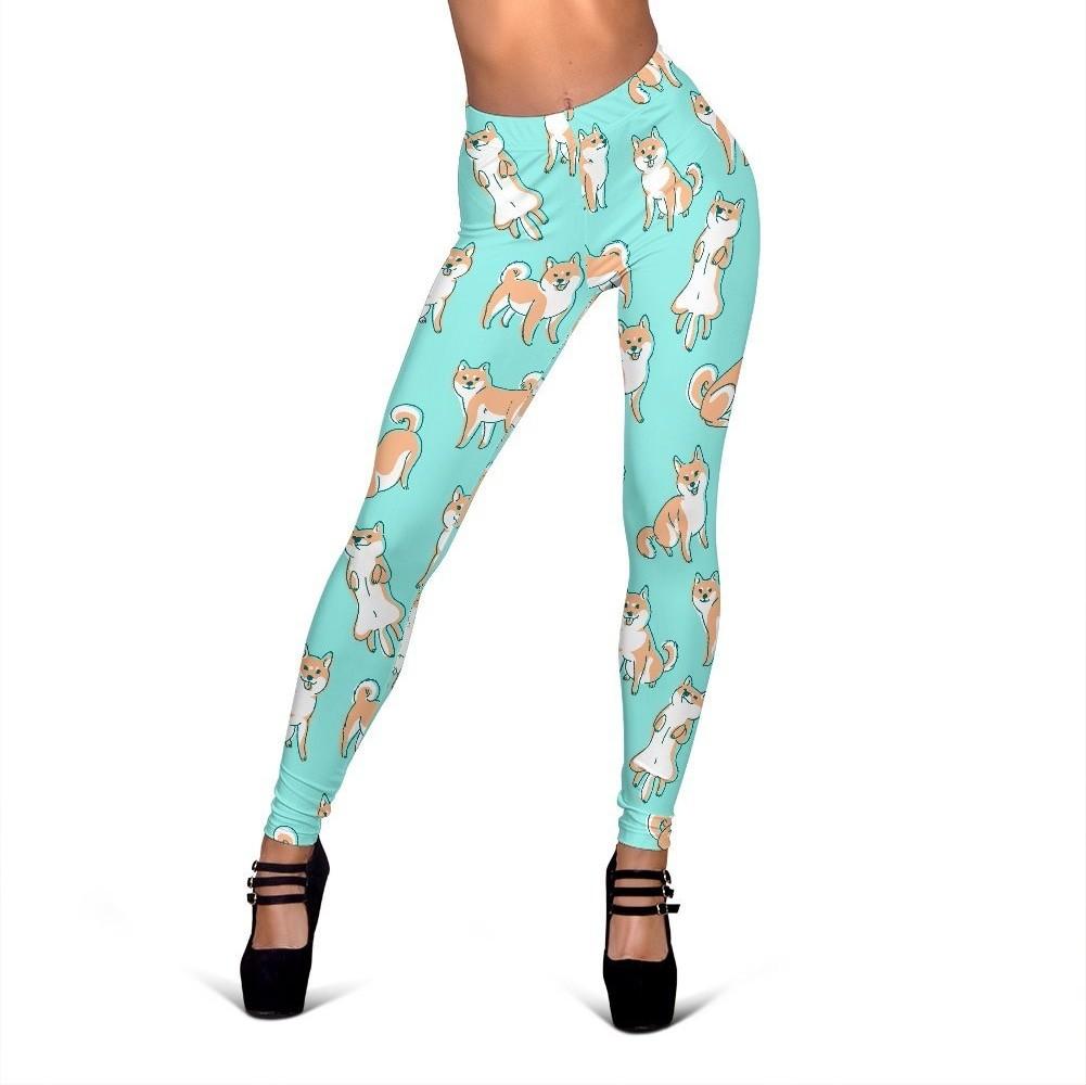 Shiba Inu Dog Print Pattern Women Leggings-grizzshop