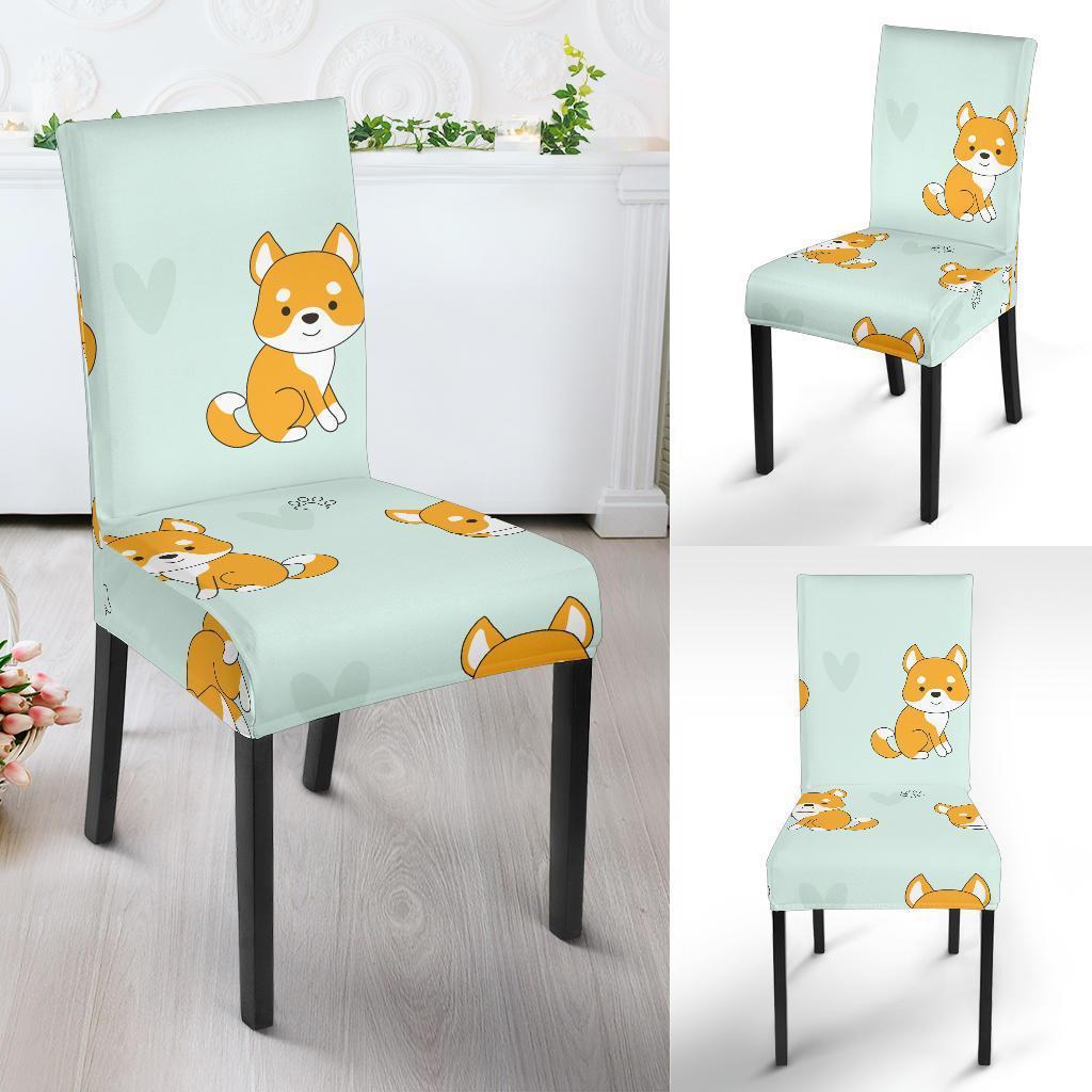 Shiba Inu Dog Pupppy Pattern Print Chair Cover-grizzshop