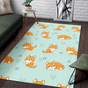 Shiba Inu Dog Pupppy Pattern Print Floor Mat-grizzshop