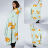 Shiba Inu Dog Pupppy Pattern Print Hooded Blanket-grizzshop