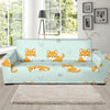 Shiba Inu Dog Pupppy Pattern Print Sofa Covers-grizzshop