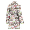 Shiba Inu Dog Pupppy Print Pattern Print Women Long Robe-grizzshop